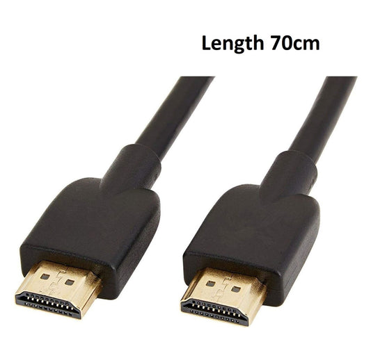 HDMI Cable 70cm 4K Ultra HD Smart LED TV (43"–100") – Short High-Speed HDMI to HDMI Cable 1080p/4K Support for Laptop, Gaming Console & Projector