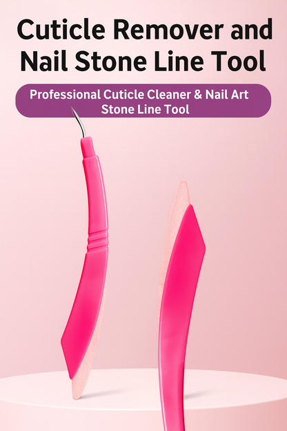 Professional Cuticle Remover with Nail Stone Line Tool – Precision Manicure & Nail Art
