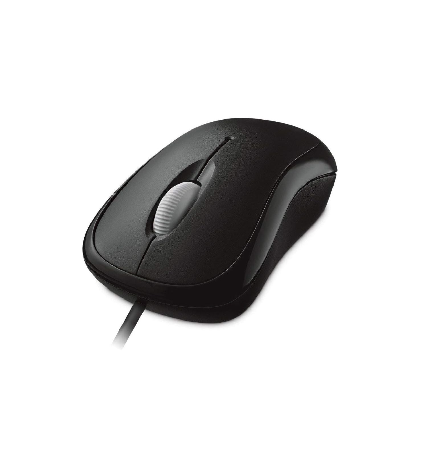 Basic Optical Mouse – Black Wired USB Ergonomic Design, Comfortable Right/Left Hand Use for PC, Laptop & Desktop