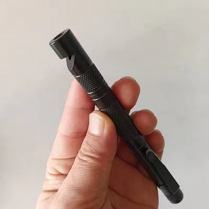 Pen Emergency Metal Tool Survival Kit Compass Whistle Camping Hiking Outdoor Emergency fire starter Screw Driver Cuter etc. the perfect gift for him A One