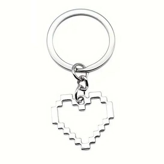 Heart Keychain Metal Pendant Fun Fashion Metal Keyring Gift for your Love One