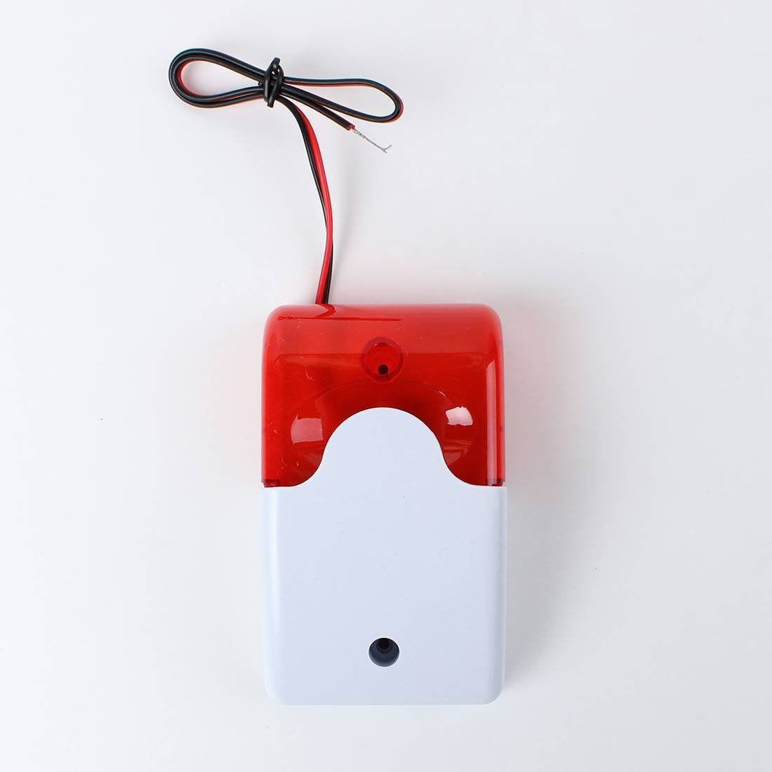 Mini 12V Wired Sound Alarm Strobe Flashing Light Siren Security System Warning Siren Durable  Alarm Flashing Light Sound Siren Horn Alarm System 115Db