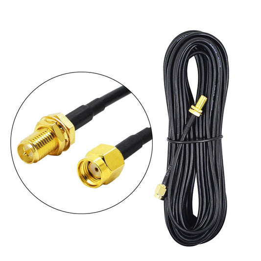 10m RG174 RP-SMA extension cable male to female feeder for coaxial Wi Fi WLAN network card router antenna