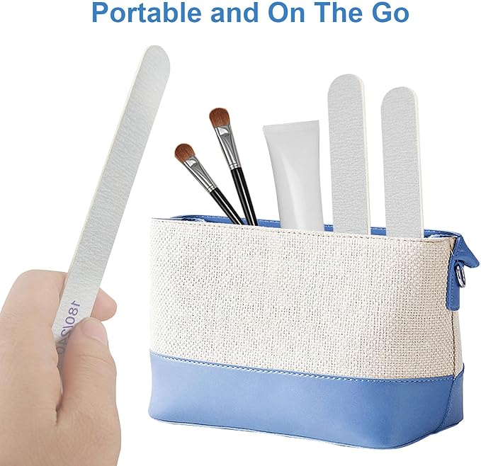 Professional Dual-Grit Nail File 100/180 – 17.8cm Salon-Grade Manicure & Pedicure Nail Buffer