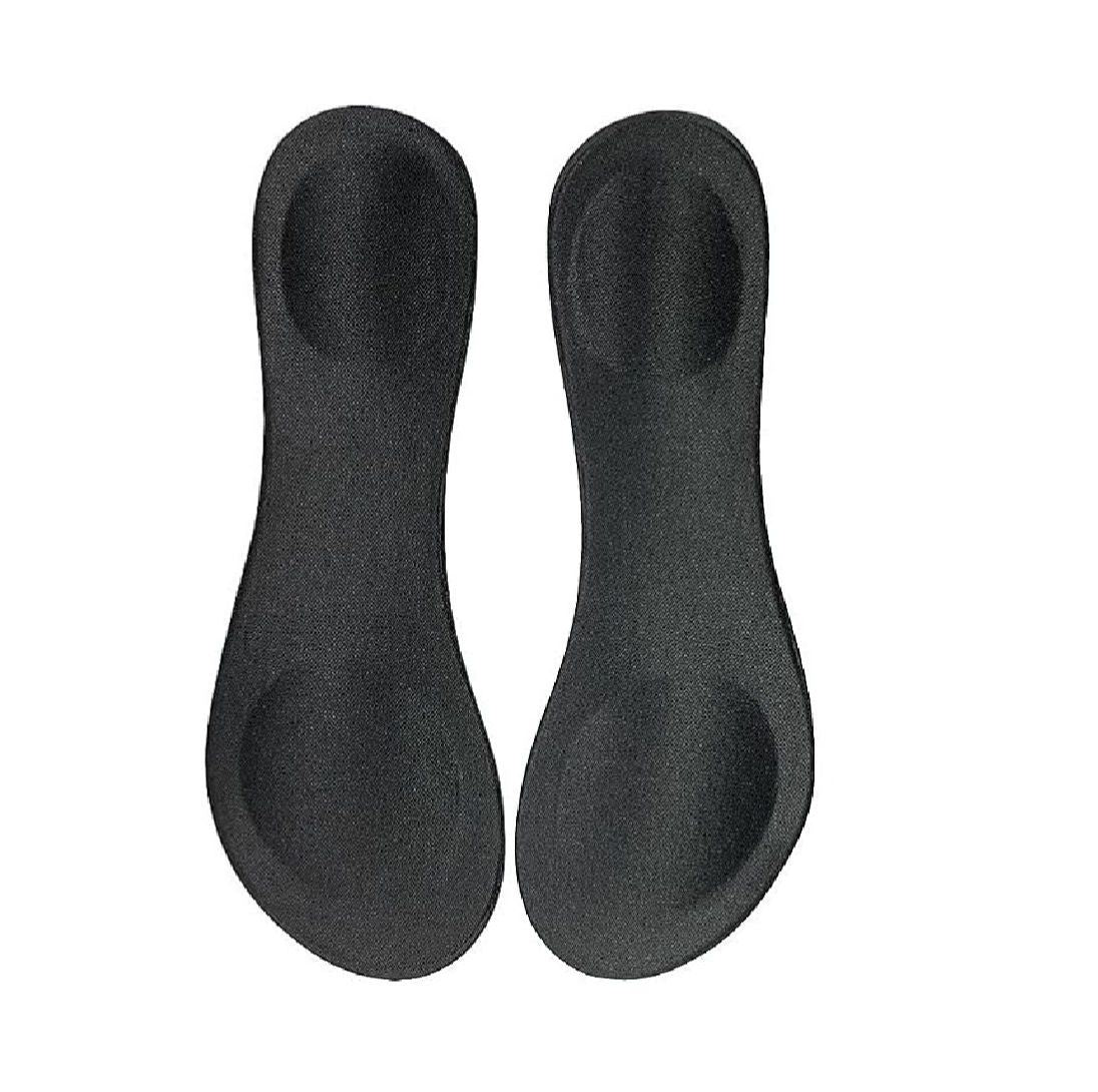 Happystep Women Thin Shoe Insoles 20cm – Cushion Pads for High Heels, Pumps, Flats & Sandals, Shock Absorption Heel & Ball Support, Comfortable Black Insoles