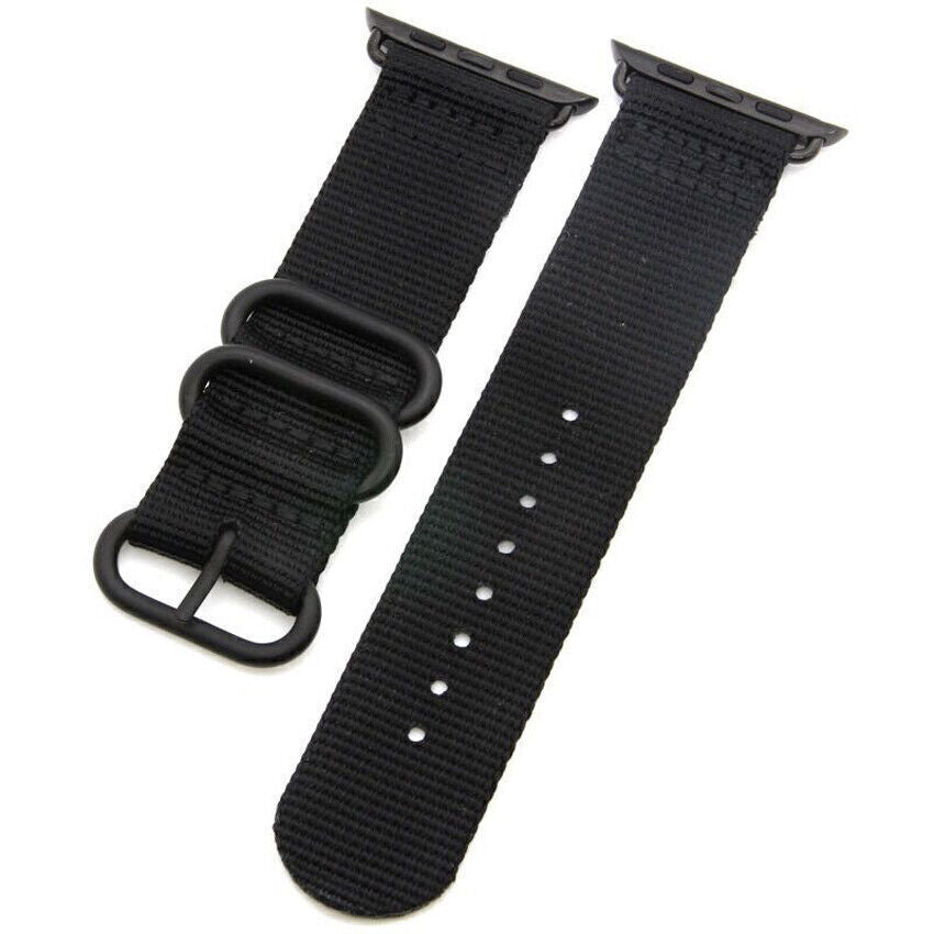 Nylon Fabric Strap For Apple Watch 42mm/44mm iWatch Military Band Leather Nylon Strap Apple Watch