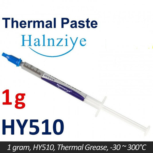 HALNZIYE HY510 Heat Sink Compound Thermal Silicon Conductive Grease Paste for PC/CPU/GPU/Chipset/Ovens Cooling 1g, Grey