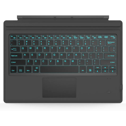 Moko Wireless Keyboard with Backlit For Surface Pro 4 / Pro 3 / Surface Pro 2017 Surface Pro 6 Surface Pro 7 Slim Wireless Bluetooth Keyboard with Trackpad 7-Color LED Backlit for Surface high quality Rechargeable Battery (Gray)