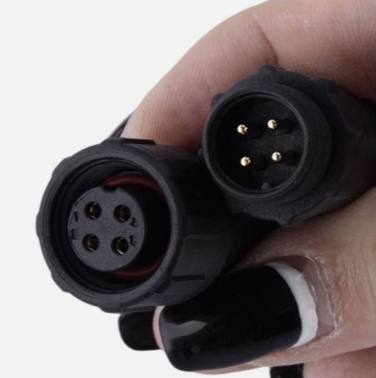4 Pin Male Female Waterproof Cable Connector Set – Outdoor Wire Harness Adapter Socket for Boat, Marine & Automotive Use