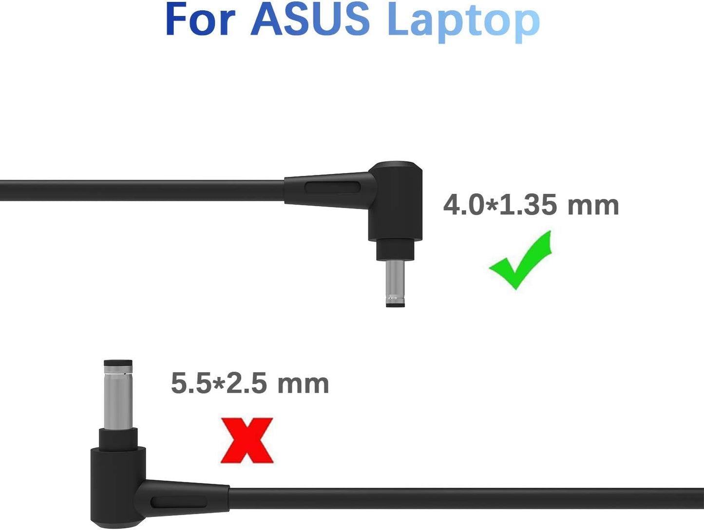 45W Notebook Laptop AC Charger Adapter Power Cable for Asus E403 E403NA E403SA C300 C300MA UX301 UX301L UX302 UX303 UX303LA UX303UB UX305 UX305CA R5400 R540 R5SA;R515 R515MA;E402 E402S;X540 X540L