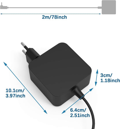 45W Notebook Laptop AC Charger Adapter Power Cable for Asus E403 E403NA E403SA C300 C300MA UX301 UX301L UX302 UX303 UX303LA UX303UB UX305 UX305CA R5400 R540 R5SA;R515 R515MA;E402 E402S;X540 X540L