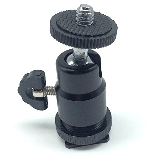 1PCS Camera Tripod Hot Shoe Adapter with 1/4" Ball Head Mount | Universal Bracket Holder for DSLR, LED Light & Microphone | Budget-Friendly Camera Accessory