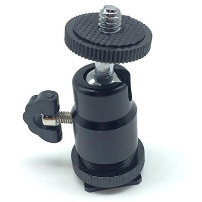 1PCS Camera Tripod Hot Shoe Adapter with 1/4" Ball Head Mount | Universal Bracket Holder for DSLR, LED Light & Microphone | Budget-Friendly Camera Accessory