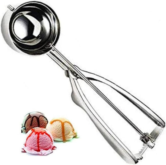 Heavy Duty Stainless Steel Ice Cream Scoop – Perfect for Ice Cream, Mashed Potatoes & Fruit Balls