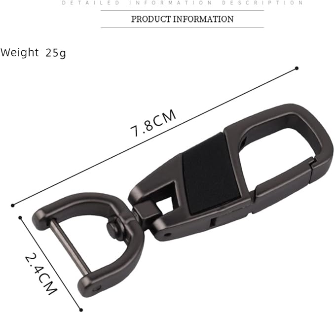 Premium Metal D Shape Keyring – Durable Car, Motorcycle & Office Key Holder Ring, Heavy Duty Keychain (1 Pc)
