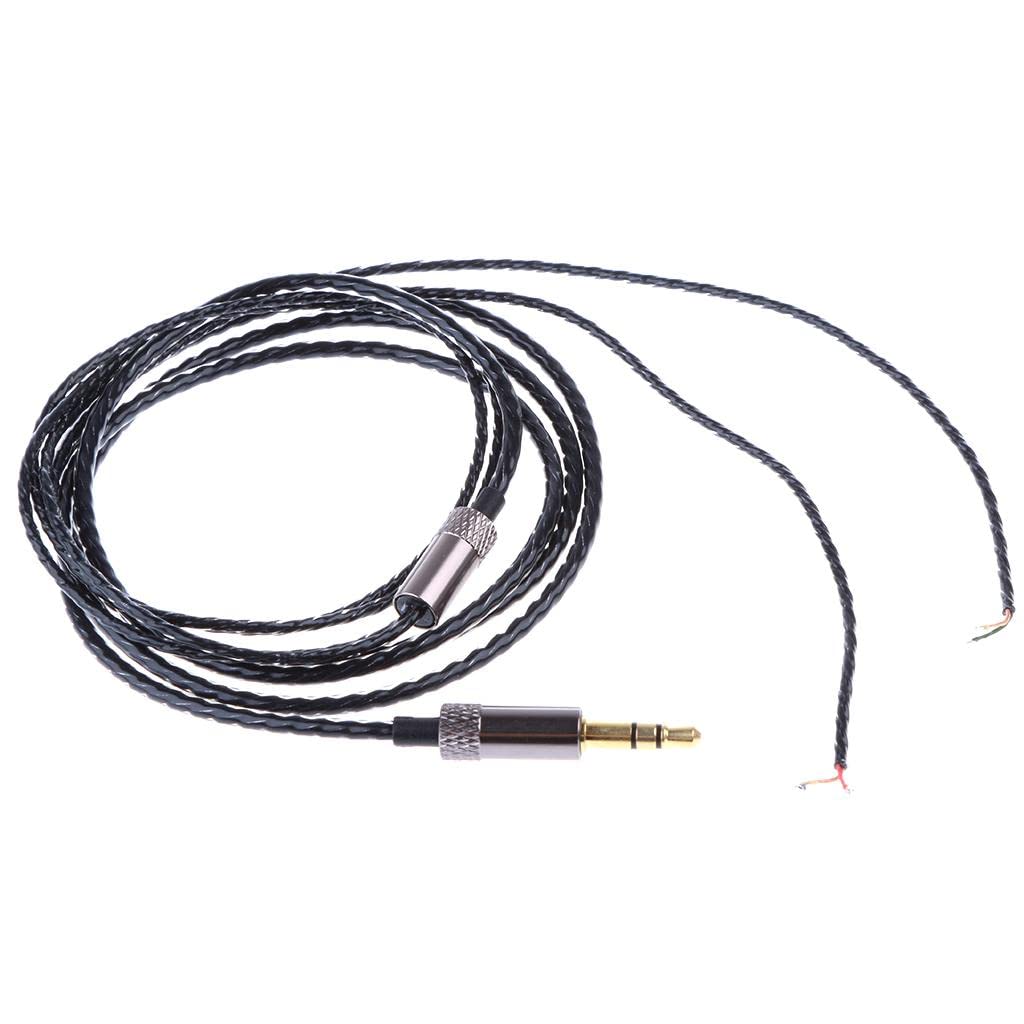 Copper Wire Core Earphone Audio Cable Replacement | Durable DIY Headphone Repair Wire Line | High Quality Black & Gray Audio Connector Cable