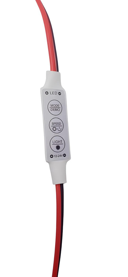 3 Keys 6 Mode LED Strip Light Controller 12V DC – 5 Speed Adjustable DIY Controller for RGB LED Strips Standard Model
