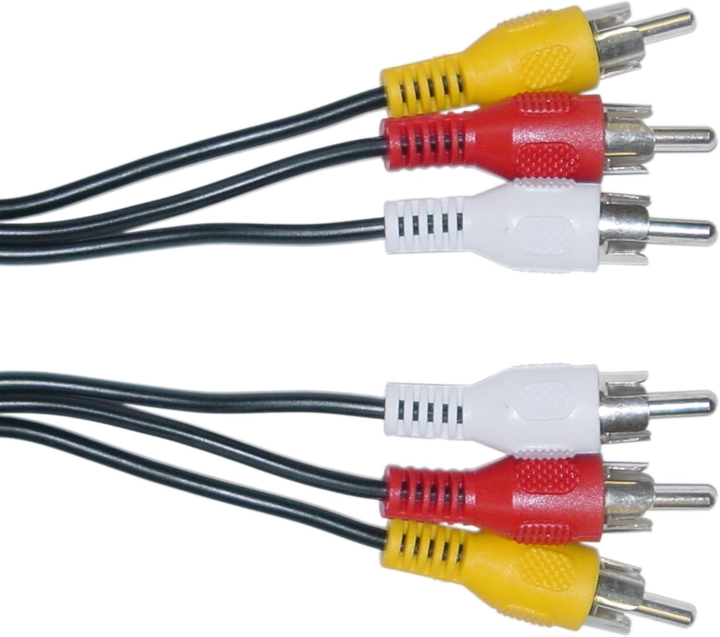2.5 Meter RCA Audio/Video Cable– 3 RCA Male to 3 RCA Male Composite Video & Stereo Audio Cord for TV, DVD, CD Player, Gaming Consoles – Black