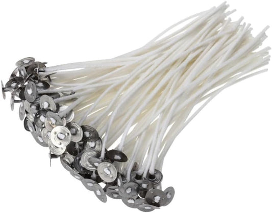10 pcs Low Smoke Cotton Candle Wicks 8cm – Natural Lead-Free & Zinc-Free Candle Wicks for DIY Soy, Gel & Paraffin Wax Making