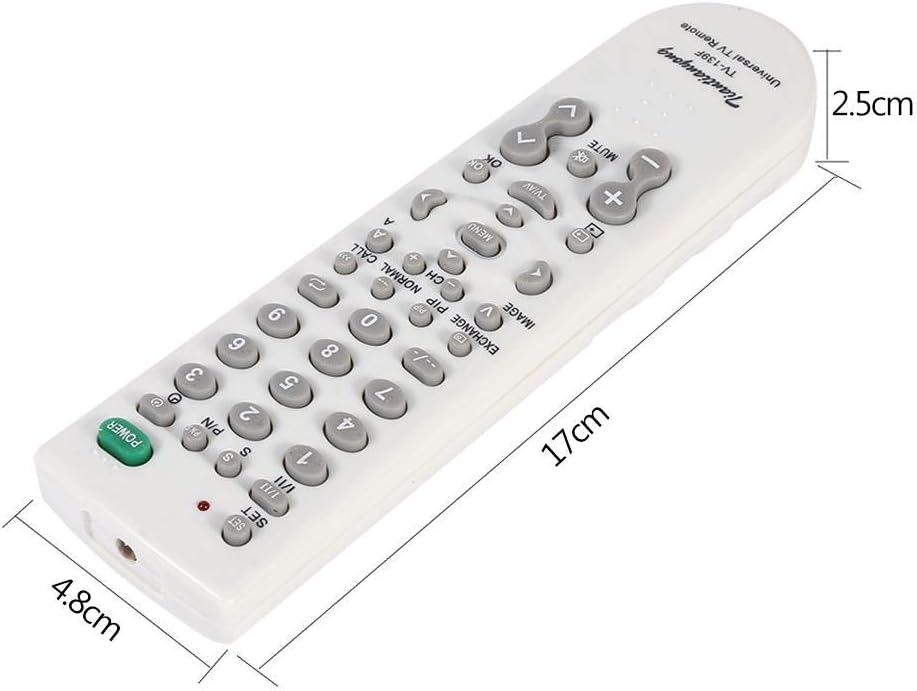 TV-139 Universal TV Remote Control Replacement – Compatible with Smart, LCD & LED Televisions | Easy Setup Remote