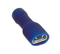 5 pcs Blue Fully Insulated Female Lucar Spade Crimp Terminal Connectors – Durable Electrical Wire Connectors