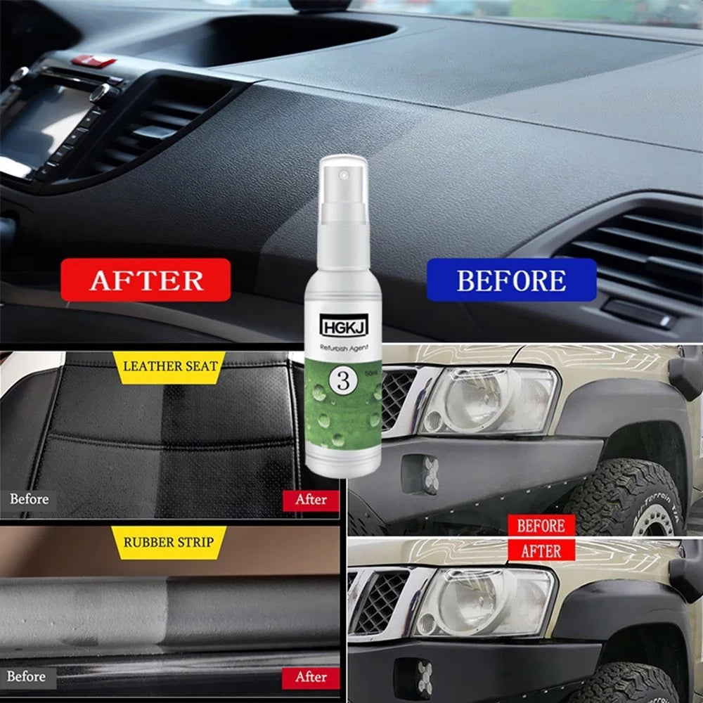 HGKJ-3 Car Interior Leather &amp; Plastic Refurbish Cleaner 20ML | Seat Care Polish | Dashboard Restorer Pakistan