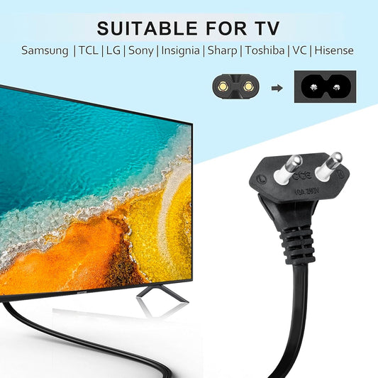 2-Pin L-Shape Universal AC Power Cord is a high-quality