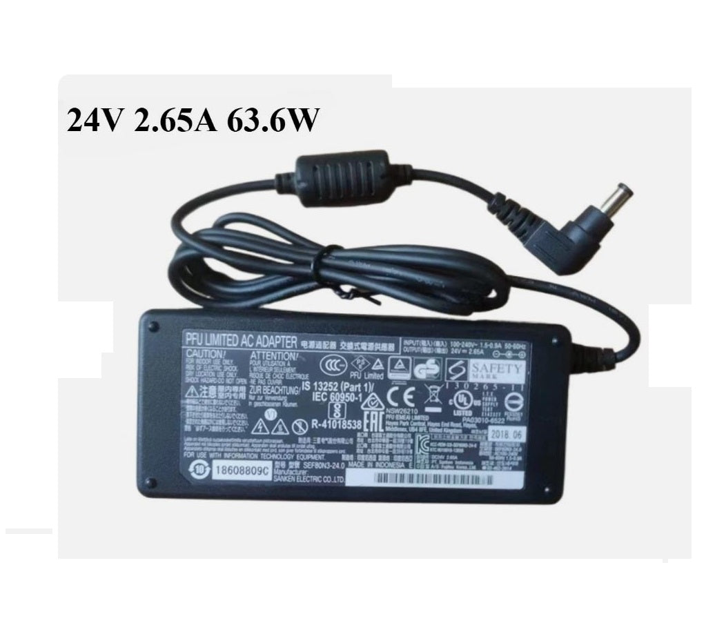 24V DC 2.65A Power Supply Adapter 65W – 100-240V AC Multi-Purpose Charger with 5.5mm x 2.1mm Barrel Pin for LED Lighting,Samsung Sound Bar, Scanner, Industrial Devices & Water Filter Plants