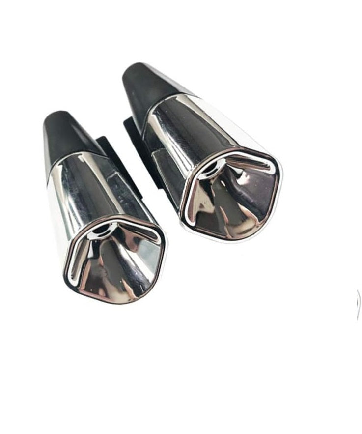 2PCS Universal Car Deer Whistle – Silver Auto & Motorcycle Safety Warning Alert Device.