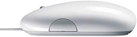 Apple Mighty Mouse A1152 USB Wired 20 cm Optical Mouse – 360° Scroll Ball, Multi-Button Touch Design for Mac & Windows (White)