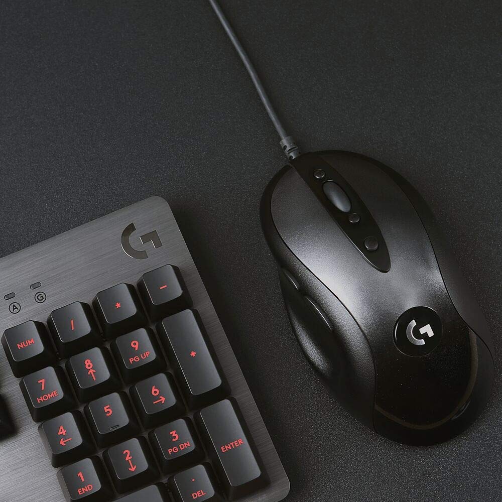 Logitech G MX518 Gaming Mouse with HERO 16K Sensor, 16000 DPI, 8 Programmable Buttons – High-Performance Wired Gaming Mouse (Black,)