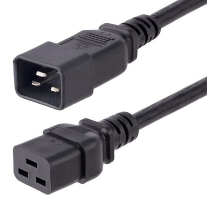 2 Meter IEC C19 to C20 Heavy Duty Power Extension Cable 16A 250V | 14AWG Heavy Gauge Extension Cord | Server, UPS & PDU Power Cord