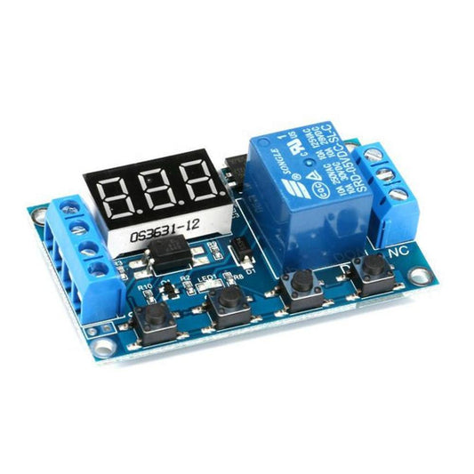 1 Channel Timer Relay Module DC 5V–36V – Cycle Delay Timer Switch with LED Display for Motors, Lights, Pumps & Automation Projects