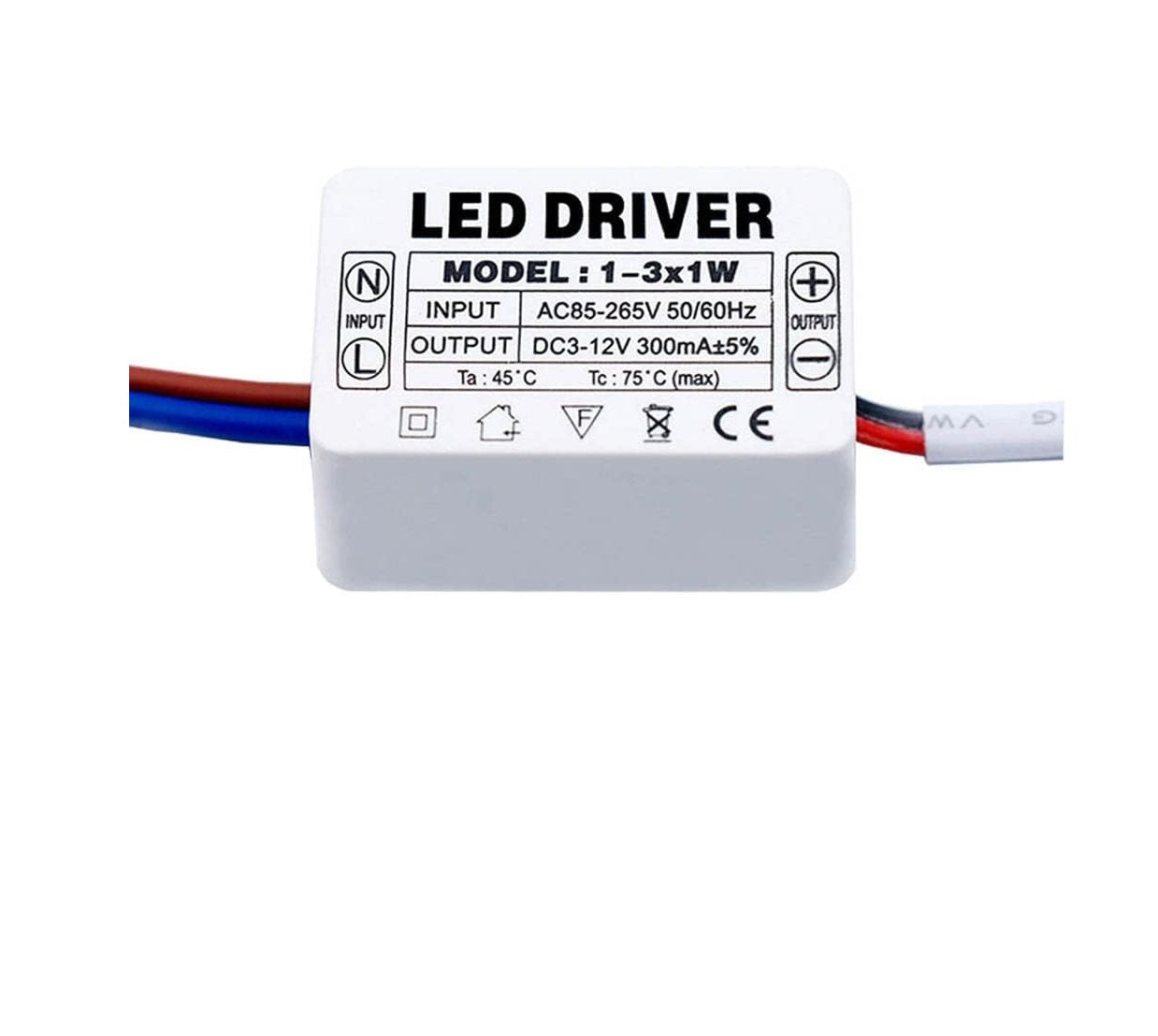 LED Driver 1-3x1W LED Power Supply Adjustment Unit AC 85-265V to DC 3-12V 300mA Transformer Driver for LED Lights