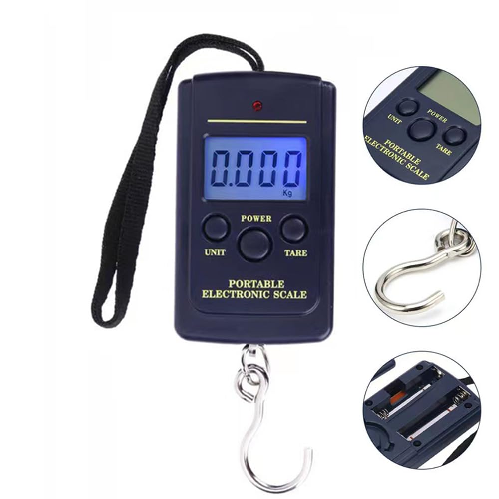 Mini Digital Hanging Scale 40kg/10g – Portable Electronic Hook Scale for Fishing, Luggage & Travel