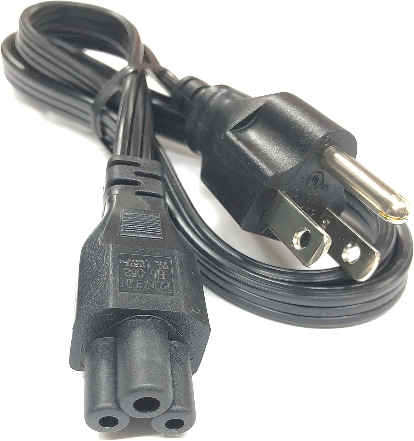 30cm Dell-Compatible AC Power Cord | NEMA 5-15P to IEC C5 Mickey Mouse Cable