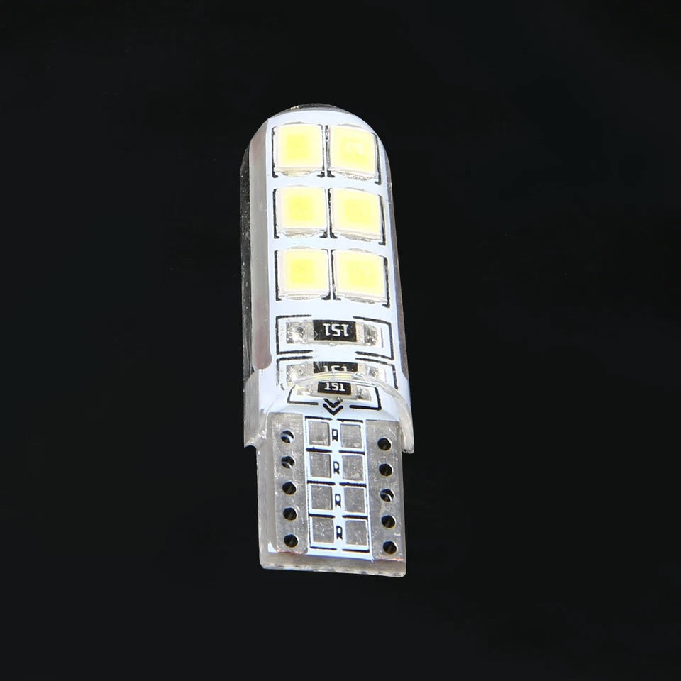 2 Pcs T10 LED Parking Light Bulbs Canbus Error Free 12 LED Super Bright White Universal Car Interior Dome License Plate Light for Car Bike Motorcycle