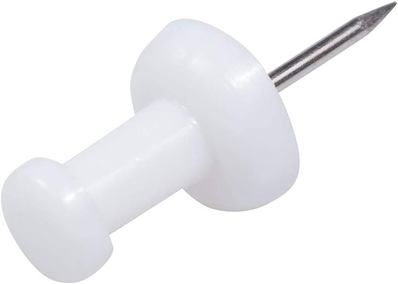 JAM Paper White Thumb Tacks – 50 Count Decorative Push Pins