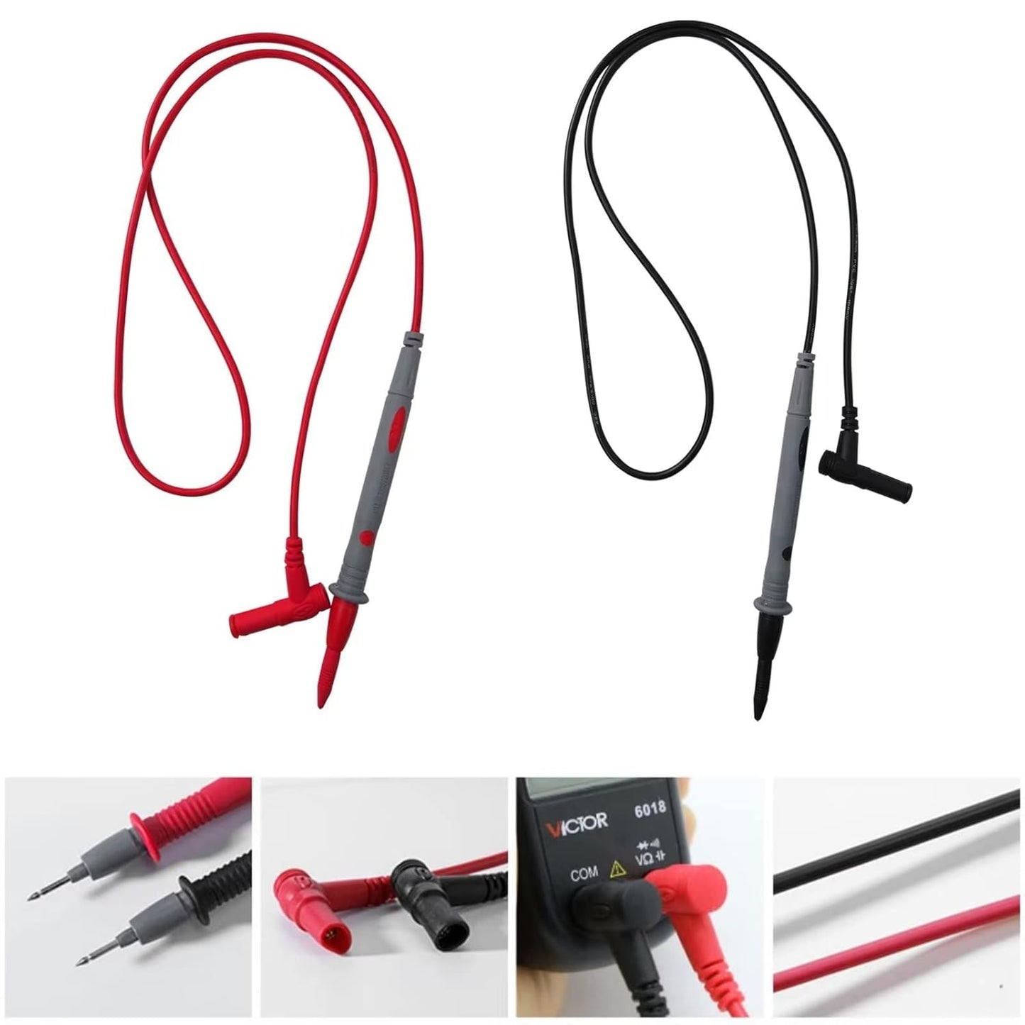 1000V 20A Multimeter Test Leads for Fluke – Heavy Duty Alligator Clip Probes Cable for Digital Multimeter, Electrical Test Leads Kit
