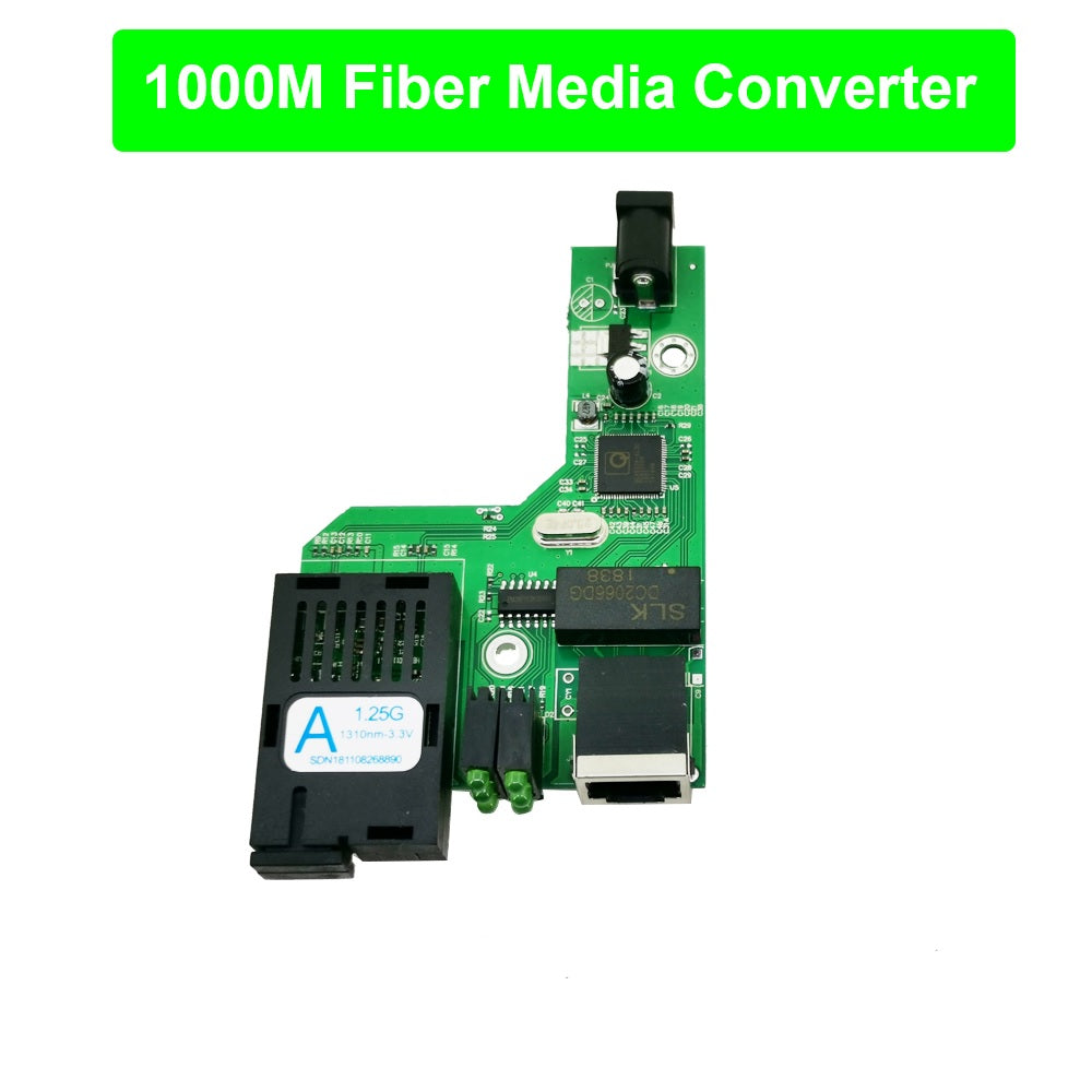 🔹 Gigabit Fiber Optical Media Converter (Only A Unit)  10/100/1000Mbps | Single Mode | Single Fiber | SC Port | 20KM | With Power Adapter