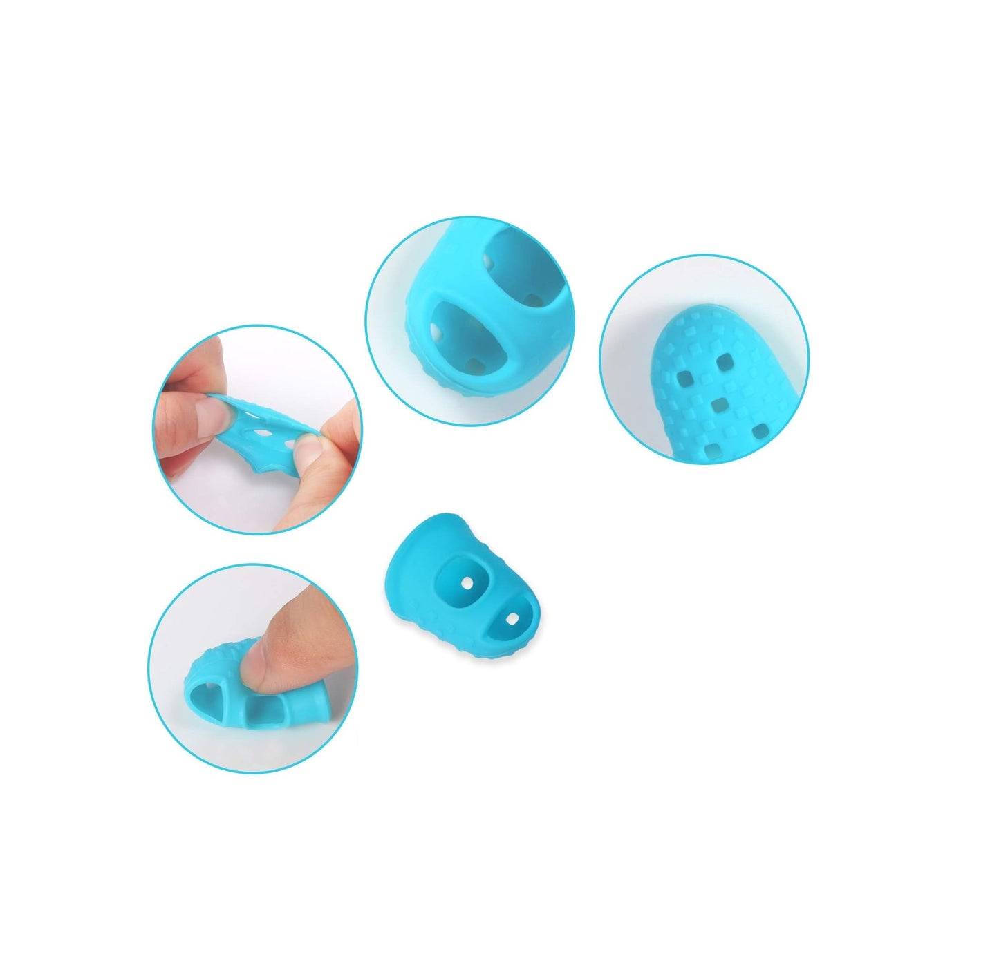 1 Piece Silicone Guitar Finger Protector  – Soft Fingertip Guard Caps for Guitar Playing, Sewing & Embroidery | Durable Anti-Slip Finger Covers