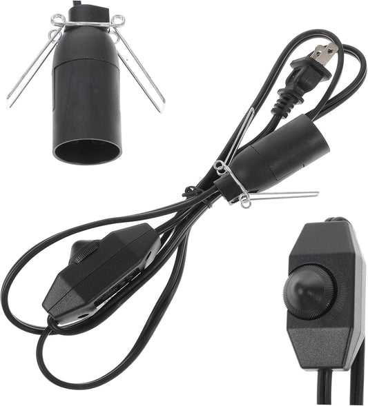 Uonlytech Salt Lamp Replacement Cord with Light Socket – AC 110V/230V Compatible, Easy Installation Lamp Cord (1 Piece)