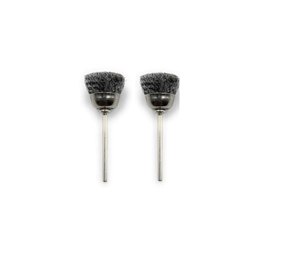 Wire Cup End Brush 1PC for Dremel Rotary Tool – Stainless Steel Polishing Brush for Rust Removal, Satin Finish, Jewellery Cleaning, Watchmaking & Model Making