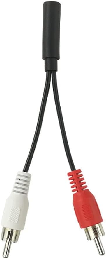 6 Inch 3.5mm Female to 2 RCA Male Stereo Audio Y Cable – 1/8" Jack to Red & White RCA Adapter for TV, Smartphone, Tablet & Home Theater