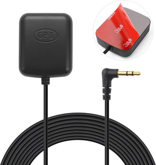 GPS Antenna Waterproof Hidden Adhesive Mount 3.5mm Plug GPS for Car Dash Cam Dashboard Camera Safety Video DVR Recorder GPS Tracker Receiver
