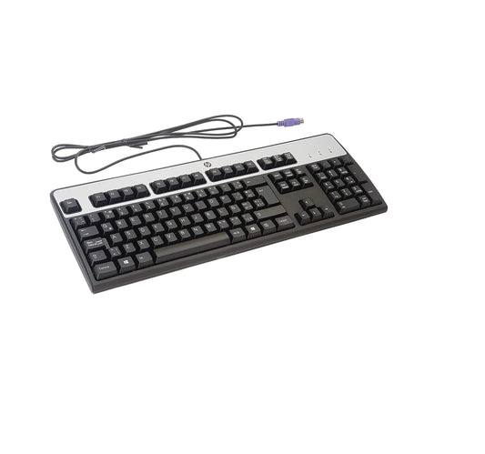 HP Standard 104-Key PS/2 Keyboard – Durable Wired Keyboard for Desktop PC | Comfortable Typing, Plug & Play