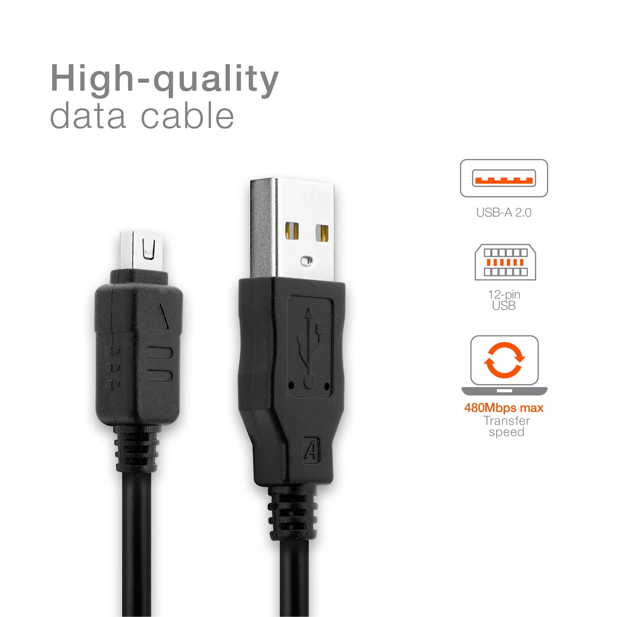 12PIn Olympus USB Data Cable 12pin USB Data Transfer Cable Charging Cord CB-USB5 CB-USB6 CB-USB8