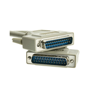 DB25 Male to Male Printer Cable 2.5 Meter – 25 Pin Serial IEEE-1284 Parallel Cable A/A Type, 18 Twisted Pairs, High Speed Data Transfer Beige