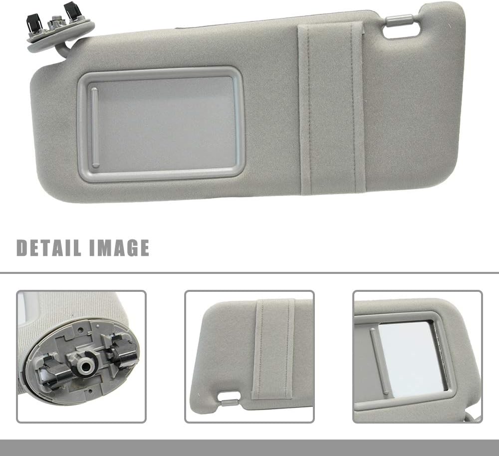 Left Driver Side Sun Visor Replacement for Toyota Camry 2007–2011 | Beige Sunshade Without Sunroof | Camry Hybrid Compatible