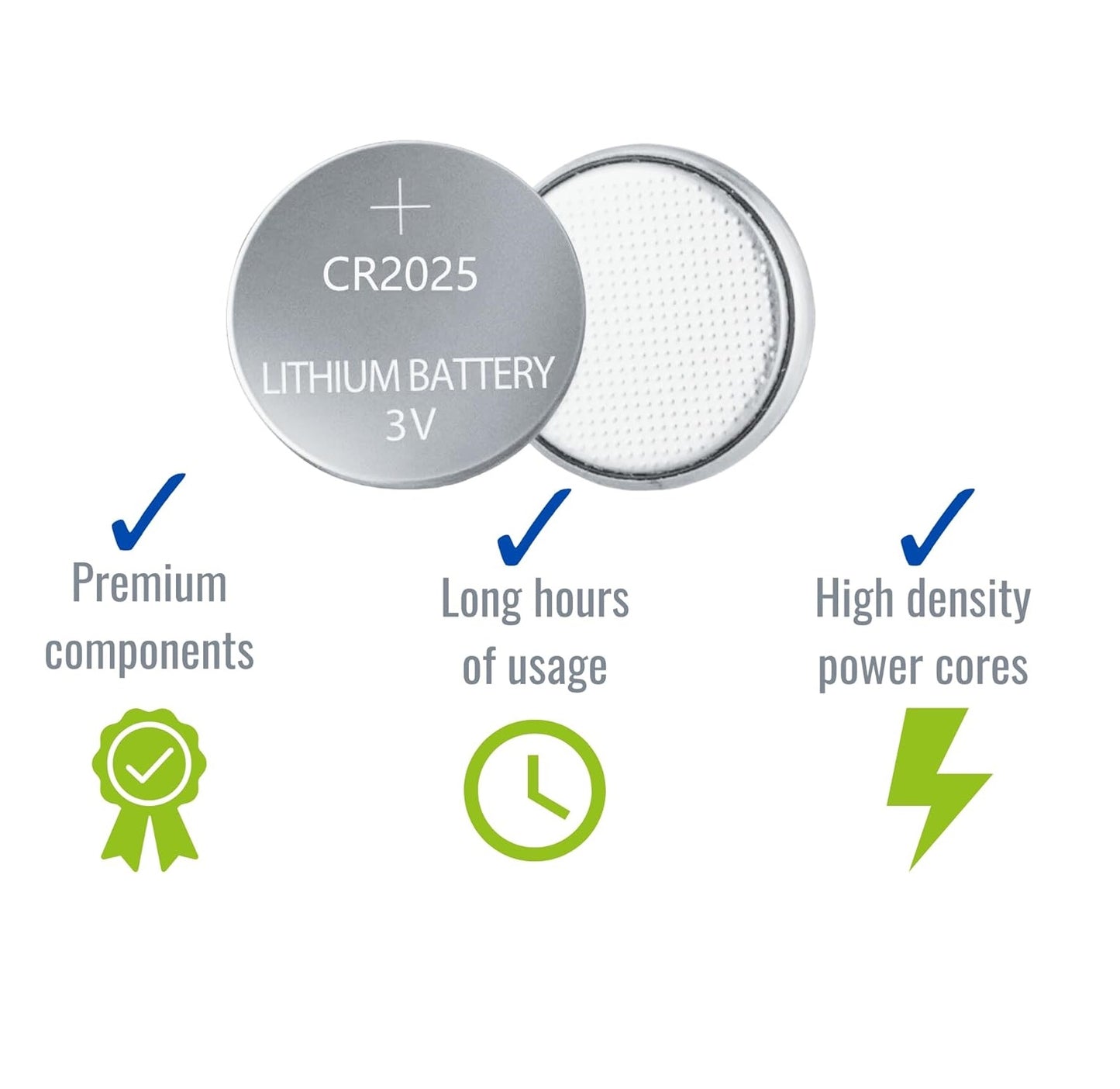 2 pcs CR2025 3V Lithium Coin Button Cell Battery Long Life CR 2025 for Car Key Fob Watch Weighing Scale Remote LED Toys